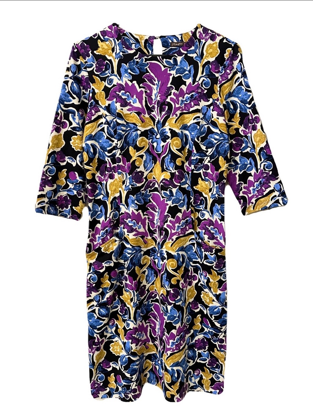 J McLaughlin Womens Medium Catalina Cloth Floral Catalyst Mini Dress w Pockets